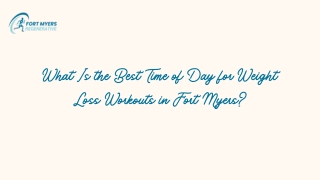 What Is the Best Time of Day for Weight Loss Workouts in Fort Myers