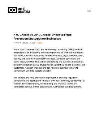 KYC Checks vs. AML Checks: Effective Fraud Prevention Strategies for Businesses