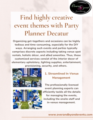 find highly creative event themes with party