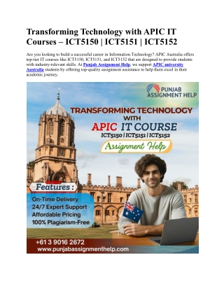 transforming technology withapic it courses