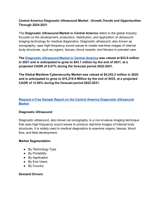Central America Ultrasound System Market Report