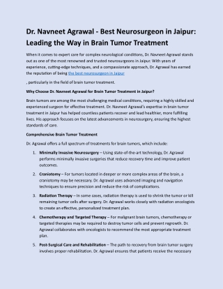 Dr. Navneet Agrawal - Best Neurosurgeon in Jaipur: Leading thenavneet pdf (1)