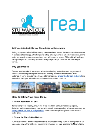 Sell Property Online in Margate City_ A Guide for Homeowners