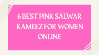Best 6 Pink Salwar Suits That Will Make You Look Stylish | Mirraw