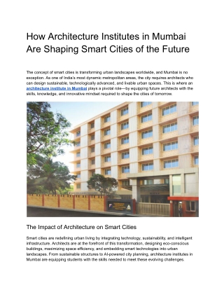 Architecture Institutes in Mumbai | TSAP – Build Your Future in Design