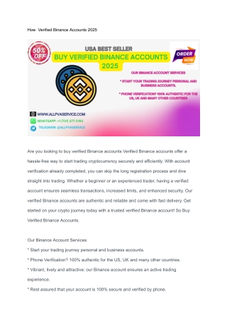 how verified binance accounts 2025