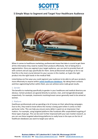 5 Simple Ways to Segment and Target Your Healthcare Audience
