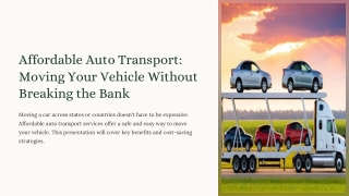 affordable auto transport moving your vehicle