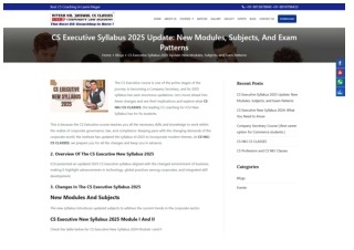 ICSI CS Executive Syllabus 2025 – Full Details & Subjects