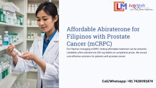 Abiraterone acetate price for cancer treatment in The Philippines