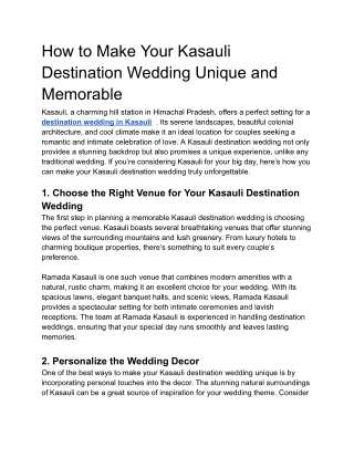 how to make your kasauli destination wedding