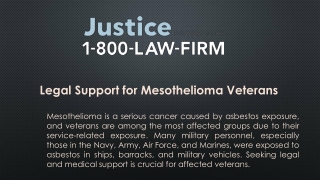 Legal Support for Mesothelioma Veterans