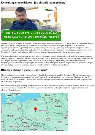 konsulting rodowiskowe jak chroni nasz planet
