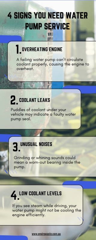 4 Signs You Need Water Pump Service