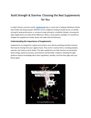 build strength stamina choosing the best