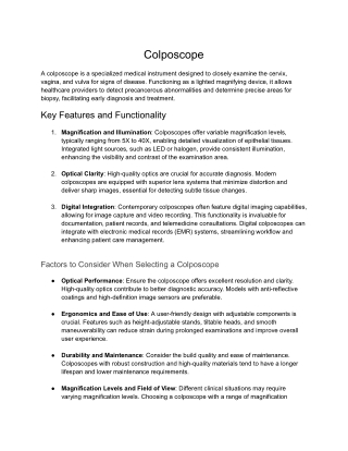 Colposcope