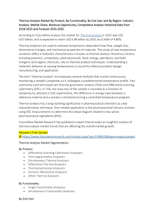 Thermal Analysis Market: Trends, Growth & Forecast