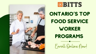 Ontario’s Top Food Service Worker Programs – Enroll Online Now!