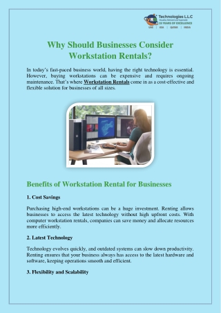 why should businesses consider workstation rentals