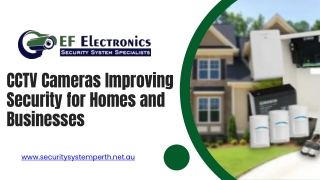 CCTV Cameras Improving Security for Homes and Businesses
