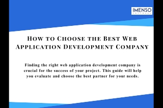 how to choose the best web application