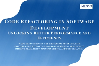 code refactoring in software development