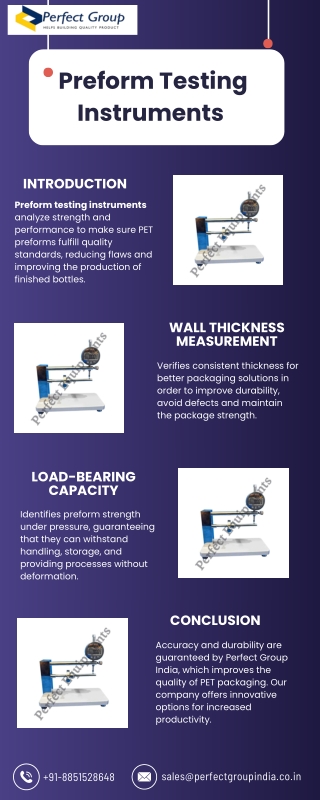 preform testing instruments