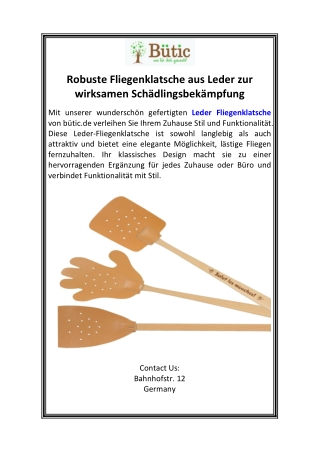 Robuste Fliegenklatsche aus Leder zur wirksamen Schädlingsbekämpfung