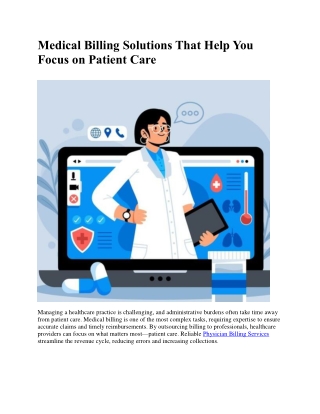 Medical Billing Solutions That Help You Focus on Patient Care