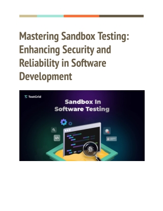 mastering sandbox testing enhancing security