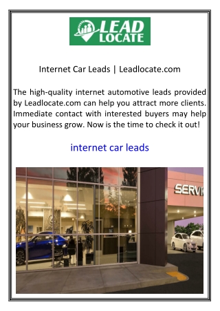 Internet Car Leads  Leadlocate.com
