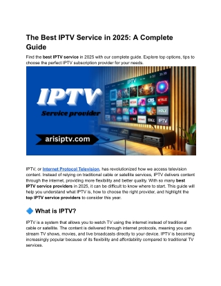 the best iptv service in 2025 a complete guide