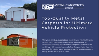 Top-Quality-Metal-Carports for Ultimate Vehicle Protection