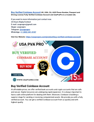Top 3 Sites to GET Verified Coinbase Accounts (personal AND business)