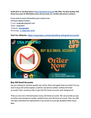 7 Best Sites to Buy Gmail Accounts (PVA & Aged)