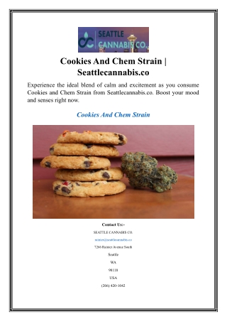 Cookies And Chem Strain  Seattlecannabis.co