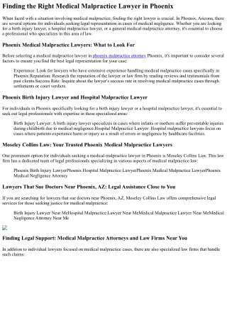 finding the right medical malpractice lawyer