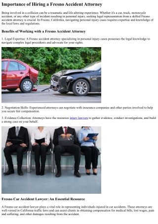 importance of hiring a fresno accident attorney