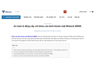 An toàn & đẳng cấp với khóa cửa kính khuôn mặt Winlock 8800K