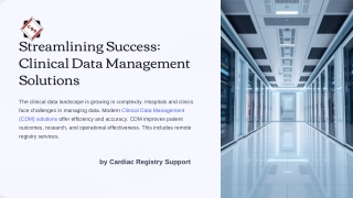 How Clinical Data Management Solutions Enhance Remote Registry Services