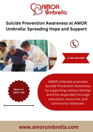 suicide prevention awareness at amor umbrella