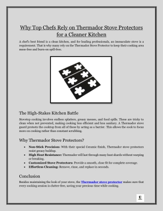 Why Top Chefs Rely on Thermador Stove Protectors for a Cleaner Kitchen