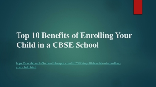 Top 10 Benefits of Enrolling Your Child in a CBSE School