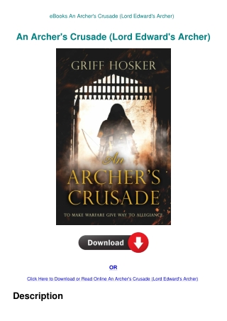 eBooks An Archer's Crusade (Lord Edward's Archer)