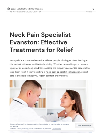 Neck Pain Specialist Evanston: Effective Treatments for Relief
