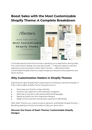 Boost Sales with the Most Customizable Shopify Theme_ A Complete Breakdown - Google Docs