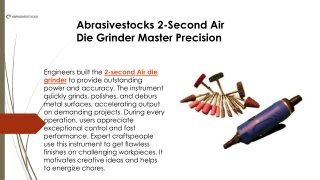 Abrasivestocks 2-Second Air Die Grinder Master Precision