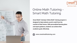 Master Math from Home with Smart Math Tutoring's Online Math Tutoring