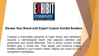 Expert Custom Exhibit Builders