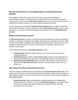 Buy Edu Email Account_ A Complete Guide to Accessing Exclusive Benefits